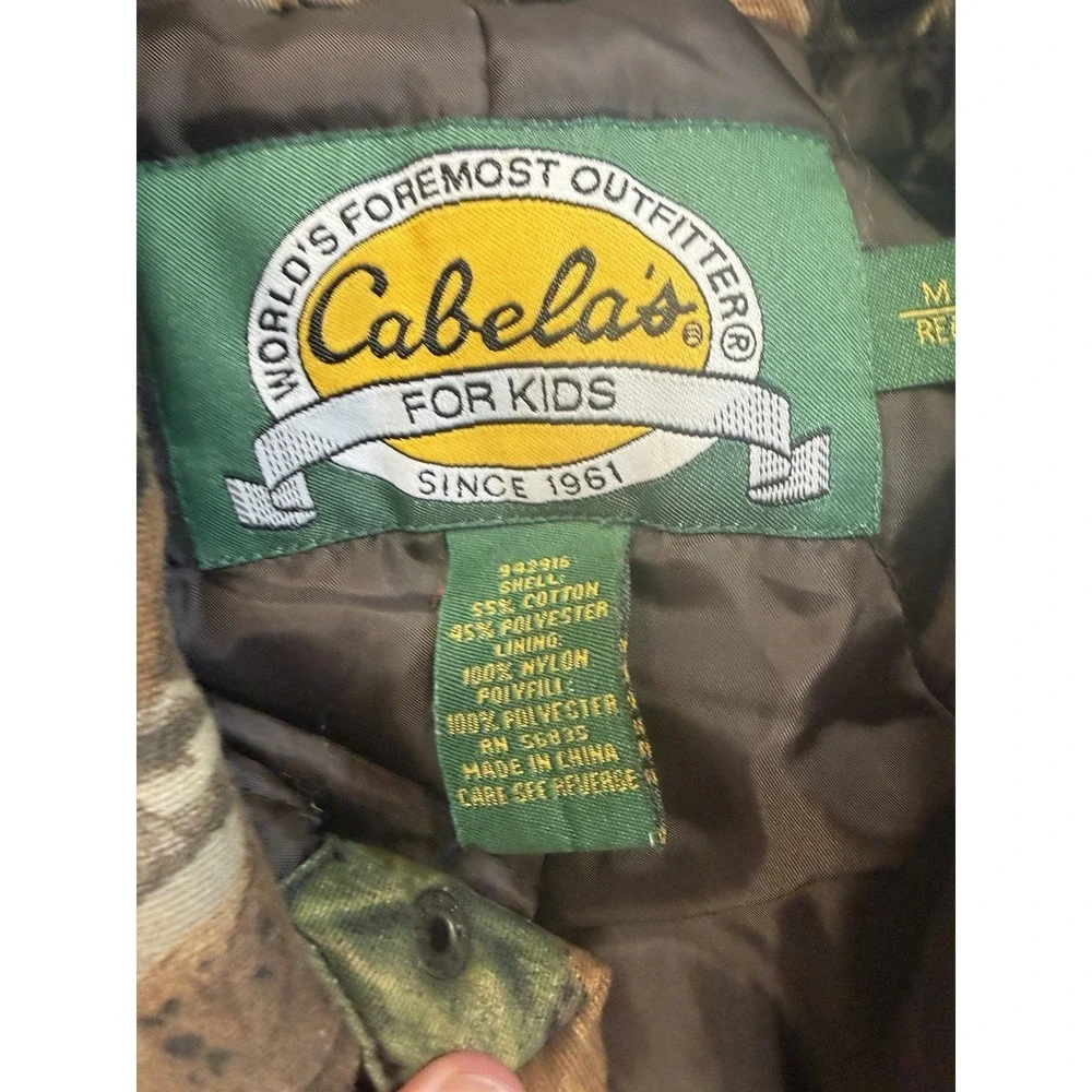 Cabelas Insulated Camo Coveralls Youth Hunting/Fishing Camping Playing Working M
